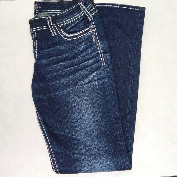 Silver Jeans Denim - Women's Silver "Tuesday" Blue Jeans Mid Slim Boot W 31 L 33